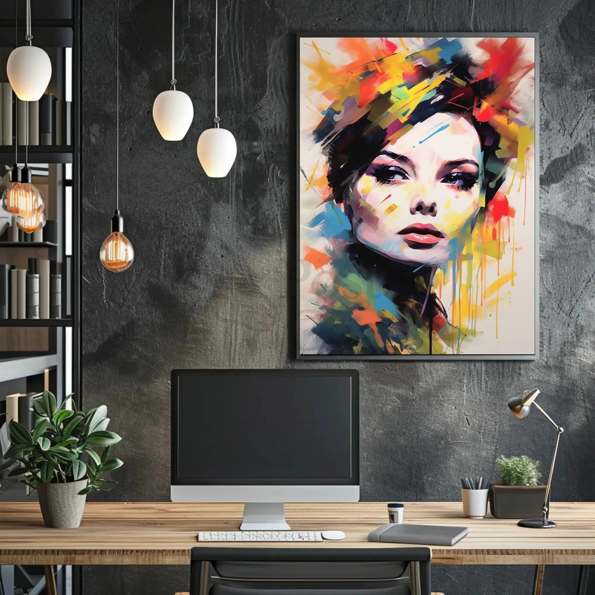 Modern Woman's Portrait: Abstract, Artistic, or Pop Culture Poster PosterGoat