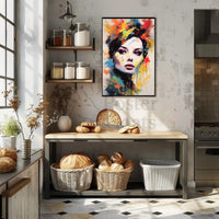 Modern Woman's Portrait: Abstract, Artistic, or Pop Culture Poster PosterGoat