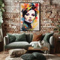 Modern Woman's Portrait: Abstract, Artistic, or Pop Culture Poster PosterGoat