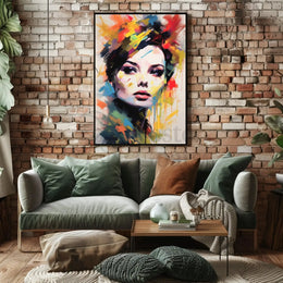 Modern Woman's Portrait: Abstract, Artistic, or Pop Culture Poster PosterGoat
