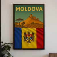 Moldova Vintage Wine Culture Travel Poster PosterGoat