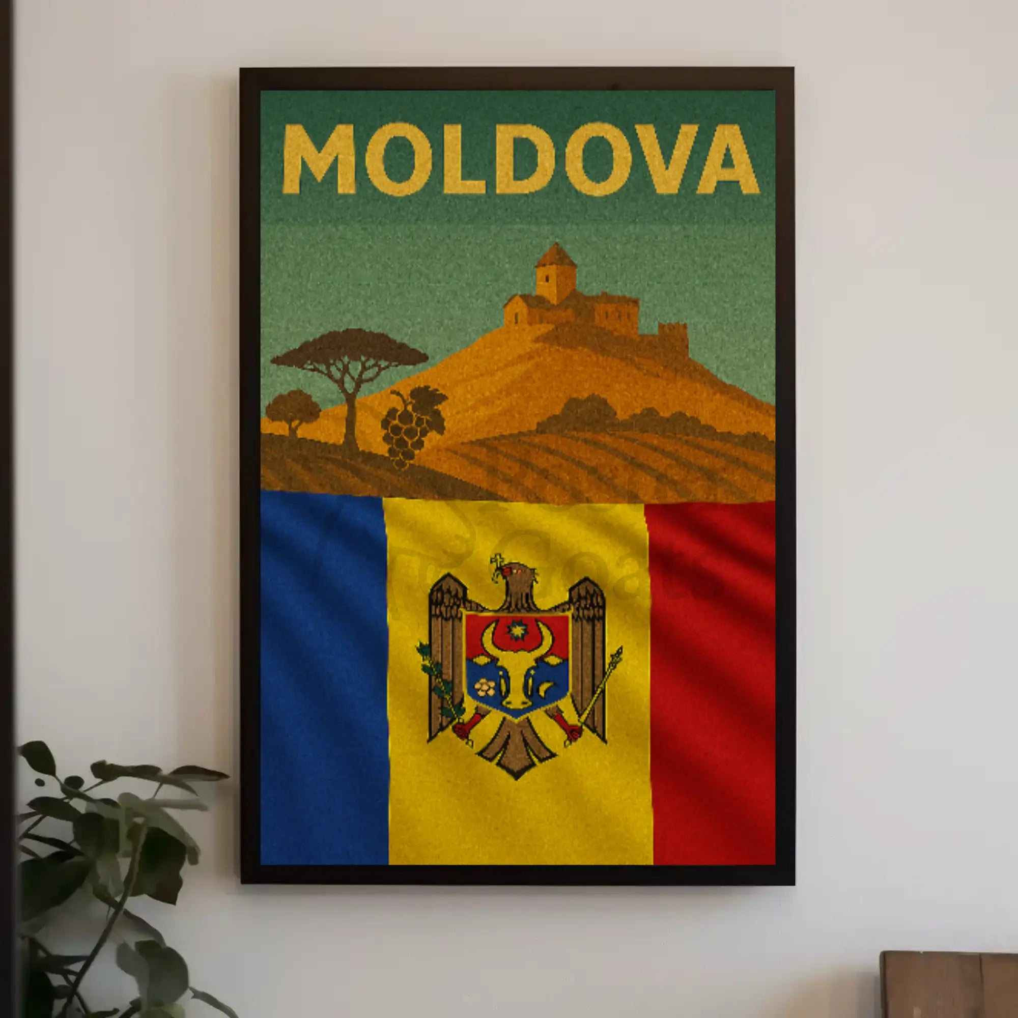 Moldova Vintage Wine Culture Travel Poster PosterGoat