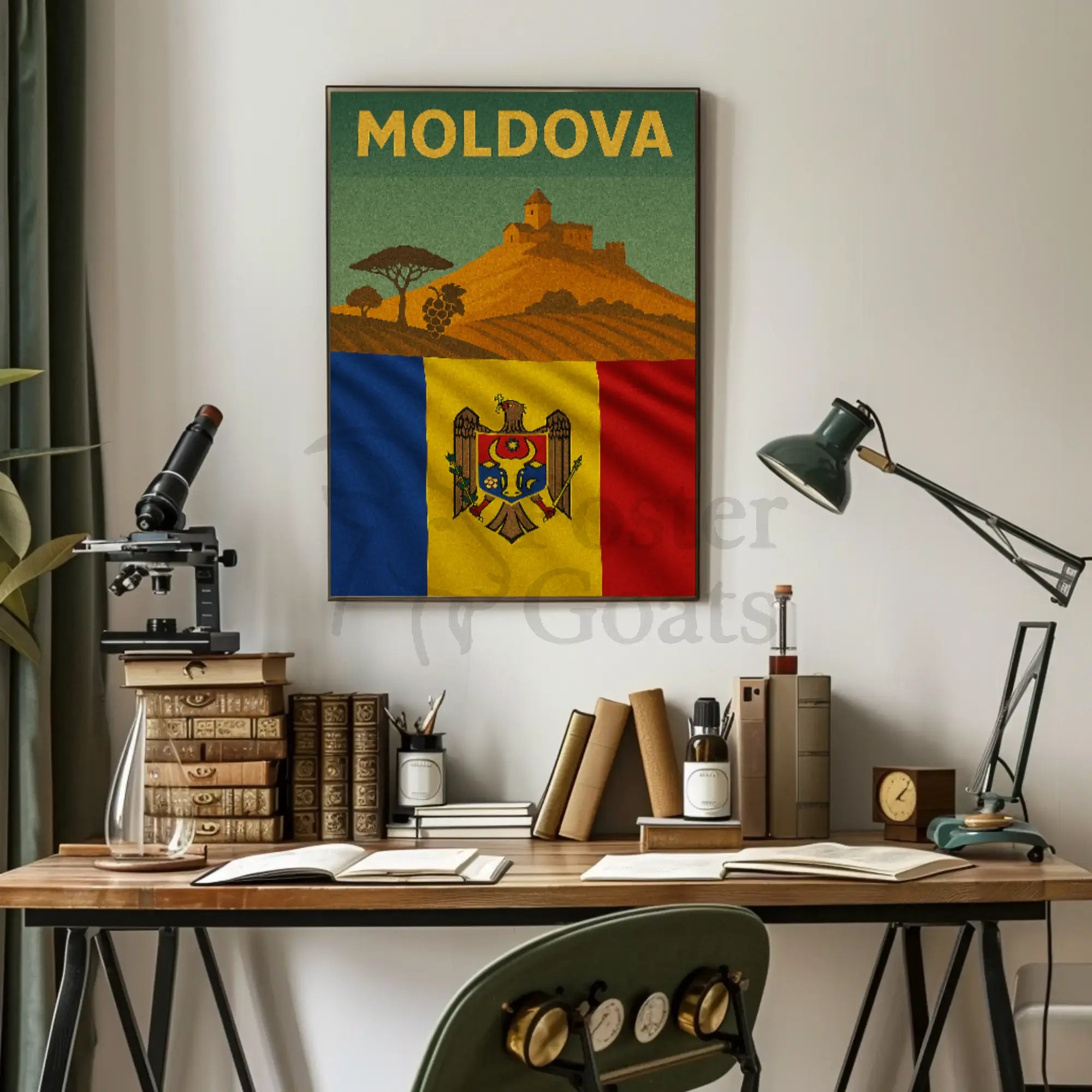 Moldova Vintage Wine Culture Travel Poster PosterGoat