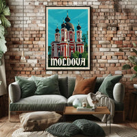 Moldova's Elegant Churches Vintage Travel Poster PosterGoat