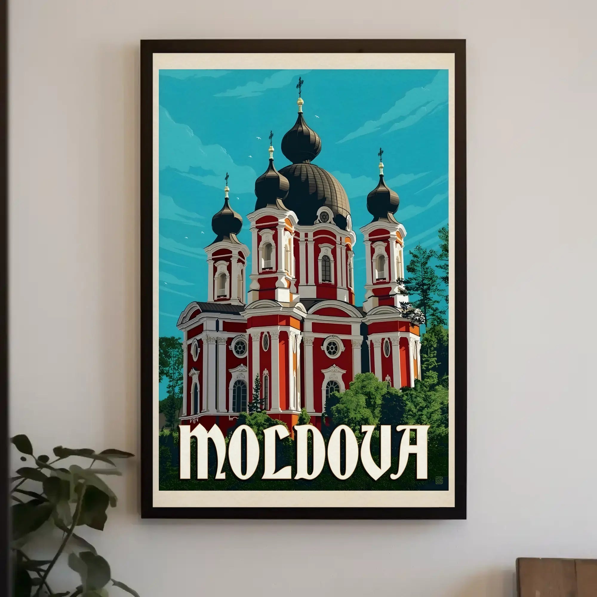 Moldova's Elegant Churches Vintage Travel Poster PosterGoat