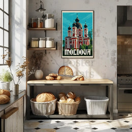 Moldova's Elegant Churches Vintage Travel Poster PosterGoat