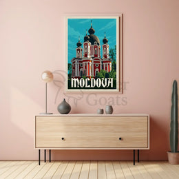 Moldova's Elegant Churches Vintage Travel Poster PosterGoat