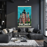 Moldova's Elegant Churches Vintage Travel Poster PosterGoat
