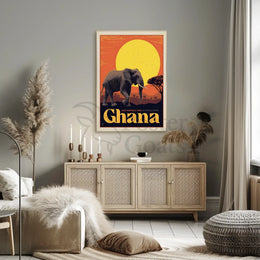 Mole National Park African Wildlife Adventure Travel Poster PosterGoat