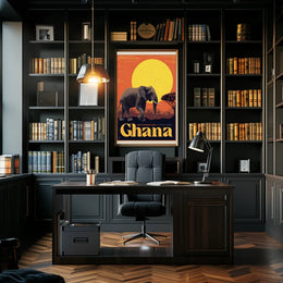 Mole National Park African Wildlife Adventure Travel Poster PosterGoat