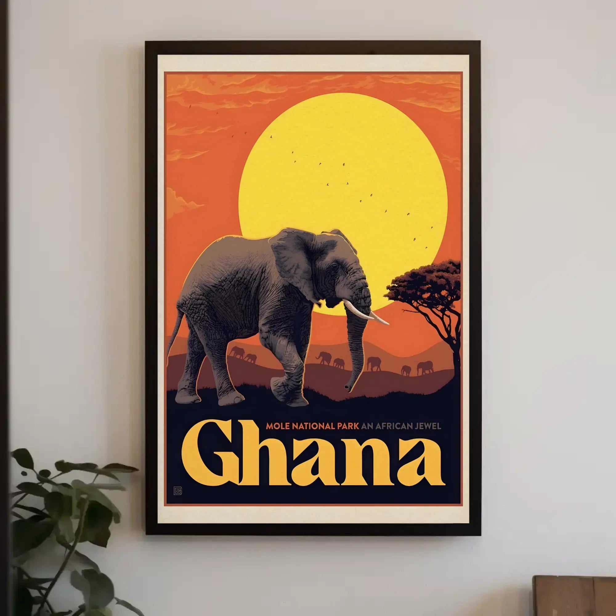 Mole National Park African Wildlife Adventure Travel Poster PosterGoat
