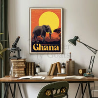 Mole National Park African Wildlife Adventure Travel Poster PosterGoat