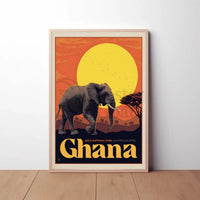 Mole National Park African Wildlife Adventure Travel Poster PosterGoat