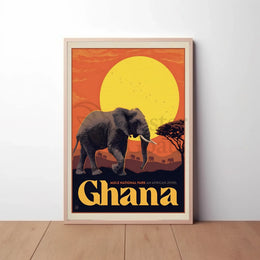Mole National Park African Wildlife Adventure Travel Poster PosterGoat