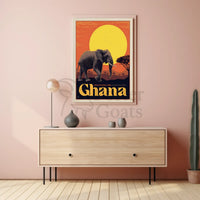 Mole National Park African Wildlife Adventure Travel Poster PosterGoat