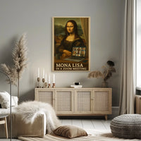 Mona Lisa Meets Modern Tech Pop Culture Poster PosterGoat