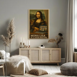 Mona Lisa Meets Modern Tech Pop Culture Poster PosterGoat