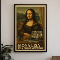 Mona Lisa Meets Modern Tech Pop Culture Poster PosterGoat