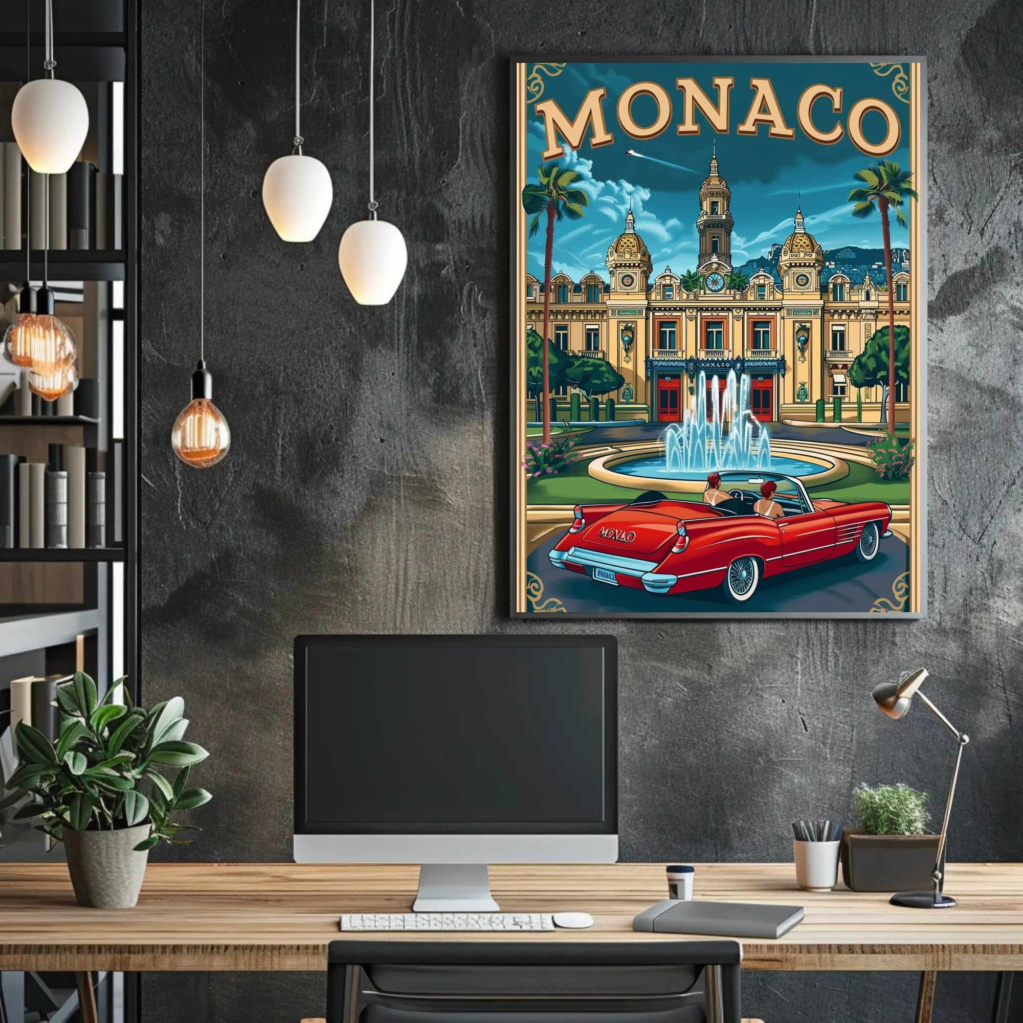 Monaco Elegance: Vintage Travel Poster PosterGoat