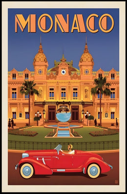 Monaco Luxury Monte Carlo Casino Travel Poster PosterGoat