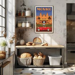 Monaco Luxury Monte Carlo Casino Travel Poster PosterGoat