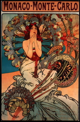 Monaco-Monte-Carlo Art Nouveau Travel Poster PosterGoat