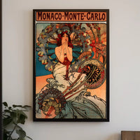 Monaco-Monte-Carlo Art Nouveau Travel Poster PosterGoat