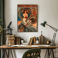 Monaco-Monte-Carlo Art Nouveau Travel Poster PosterGoat