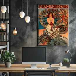 Monaco-Monte-Carlo Art Nouveau Travel Poster PosterGoat