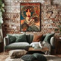 Monaco-Monte-Carlo Art Nouveau Travel Poster PosterGoat