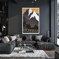 Montana Adventure Vintage Travel Art Deco Poster PosterGoat