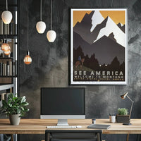 Montana Adventure Vintage Travel Art Deco Poster PosterGoat