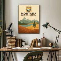 Montana Adventure Vintage Travel Art Poster PosterGoat
