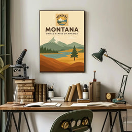 Montana Adventure Vintage Travel Art Poster PosterGoat
