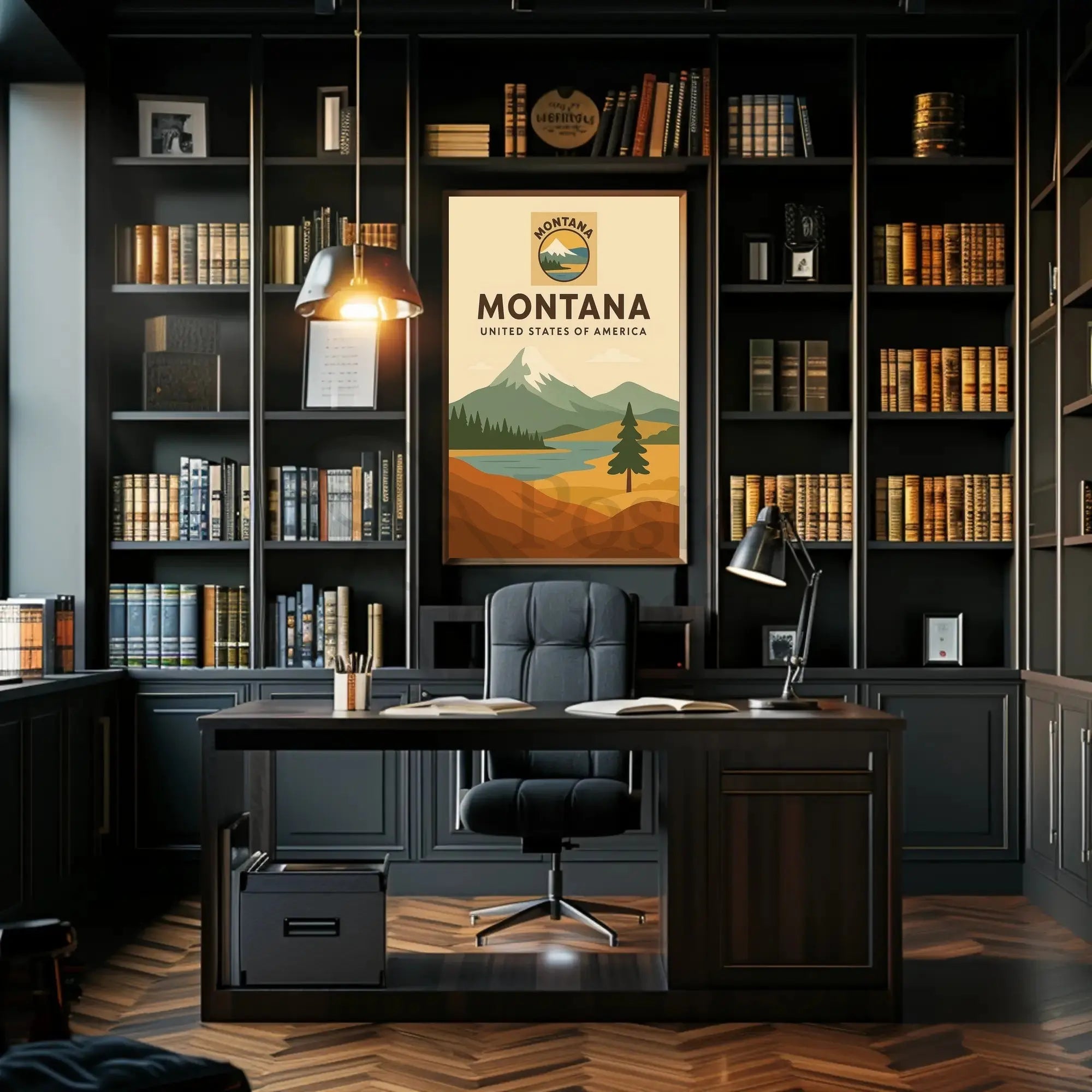 Montana Adventure Vintage Travel Art Poster PosterGoat
