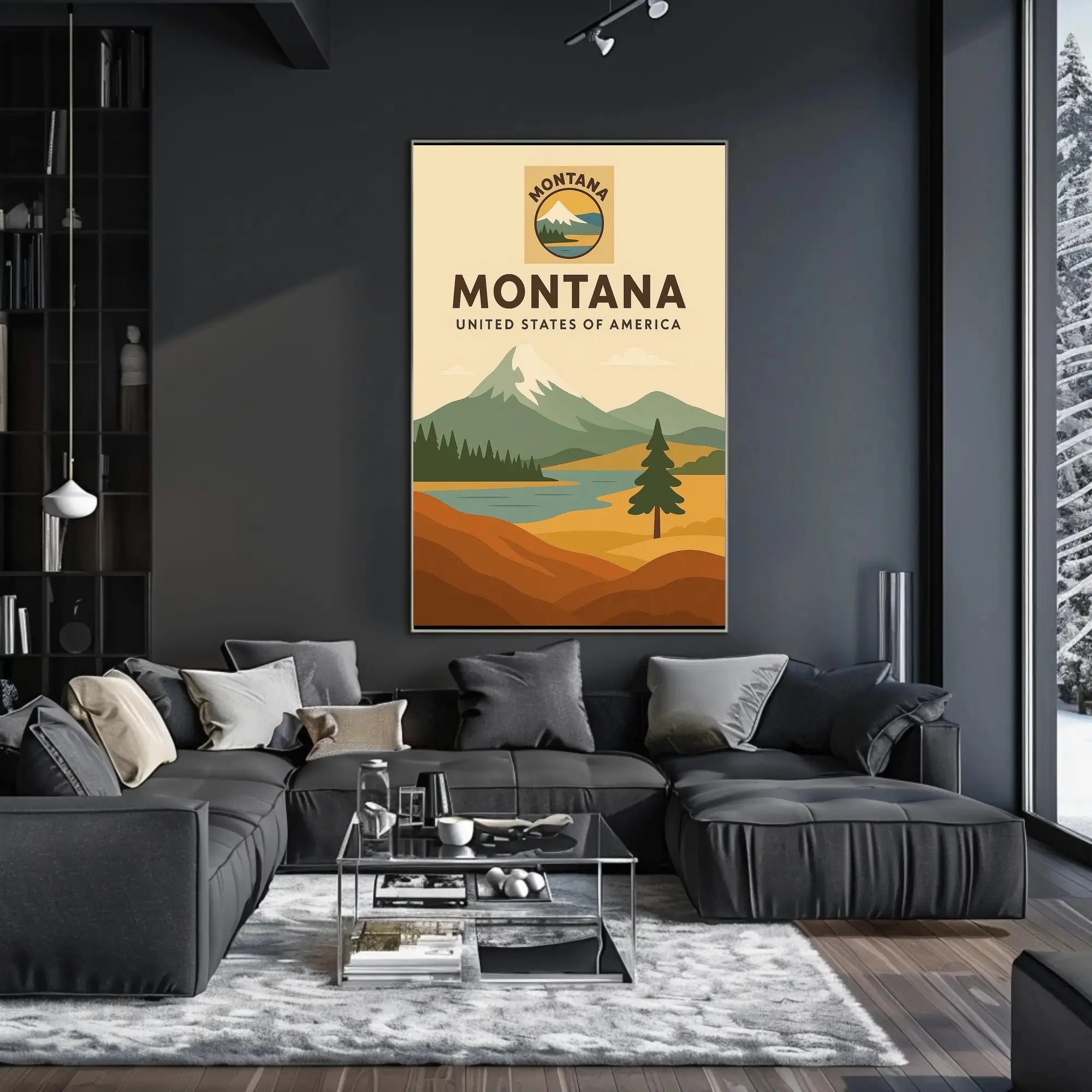 Montana Adventure Vintage Travel Art Poster PosterGoat