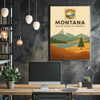 Montana Adventure Vintage Travel Art Poster PosterGoat