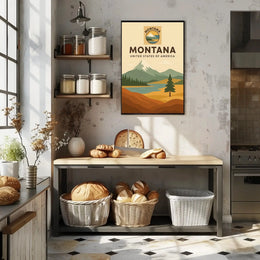 Montana Adventure Vintage Travel Art Poster PosterGoat