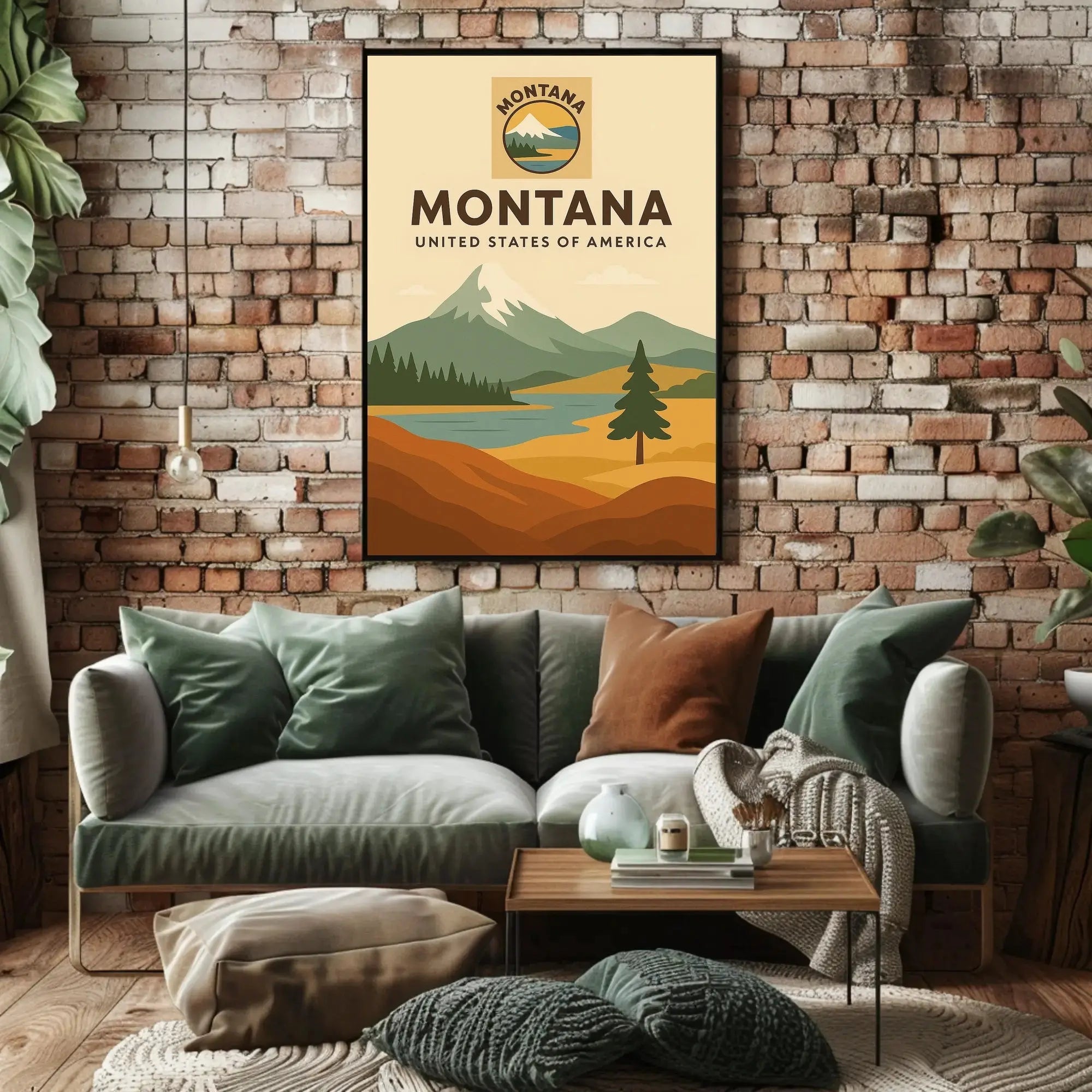 Montana Adventure Vintage Travel Art Poster PosterGoat