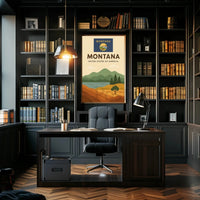 Montana Scenic Landscape Modern Travel Poster PosterGoat