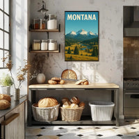 Montana Vintage Travel Poster for Adventure and Serenity PosterGoat