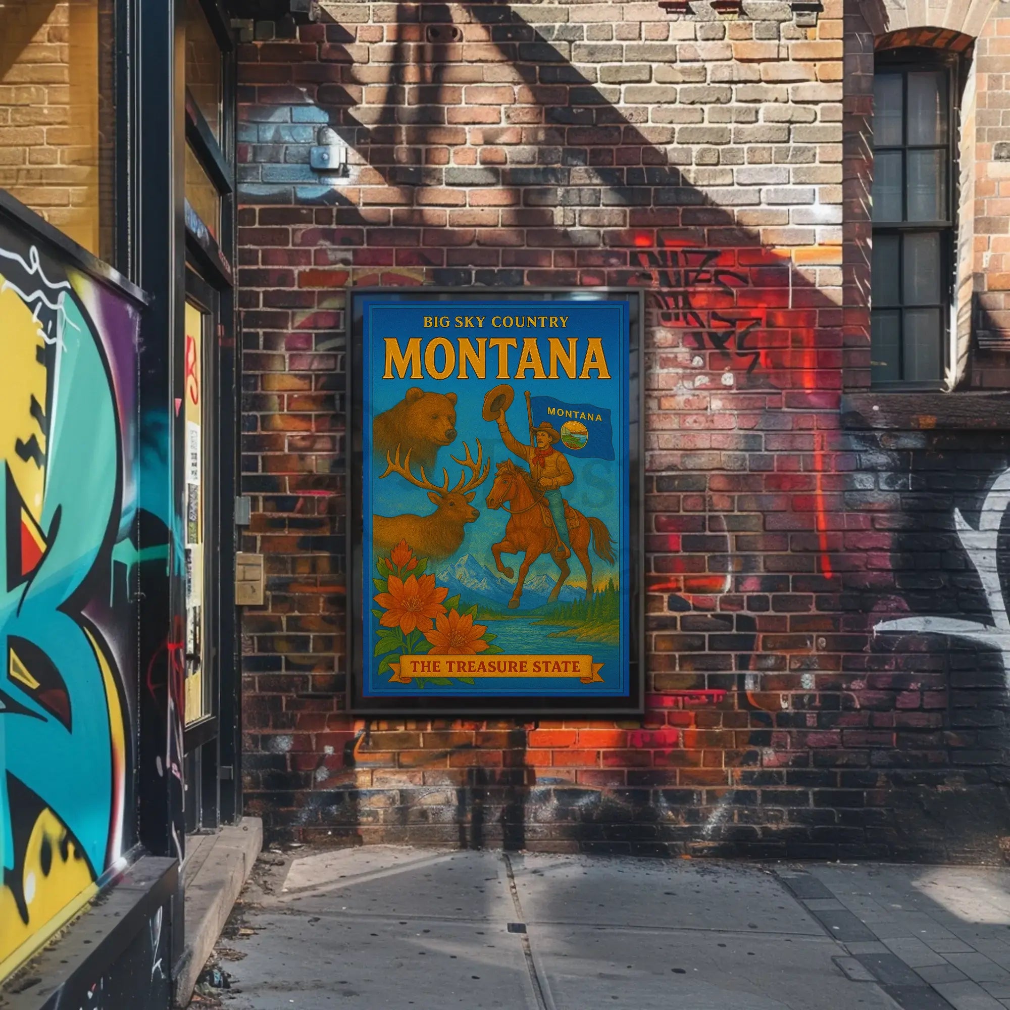 Montana's Wilderness Beauty Travel Poster PosterGoat