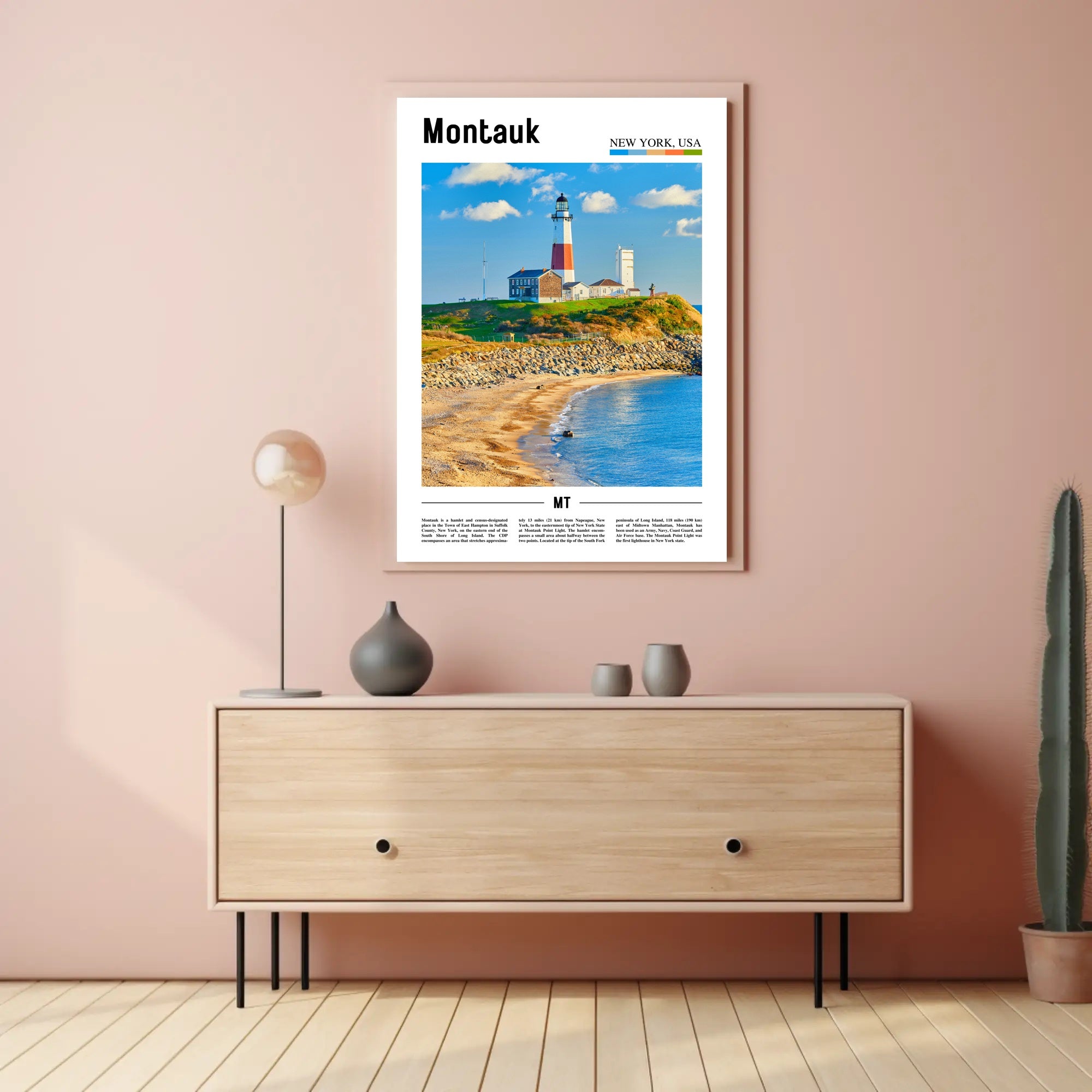 Montauk Lighthouse Landmark Travel Poster PosterGoat
