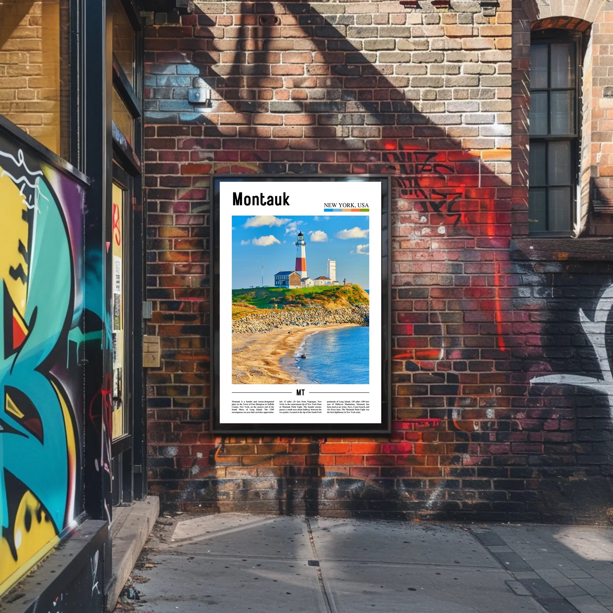 Montauk Lighthouse Landmark Travel Poster PosterGoat