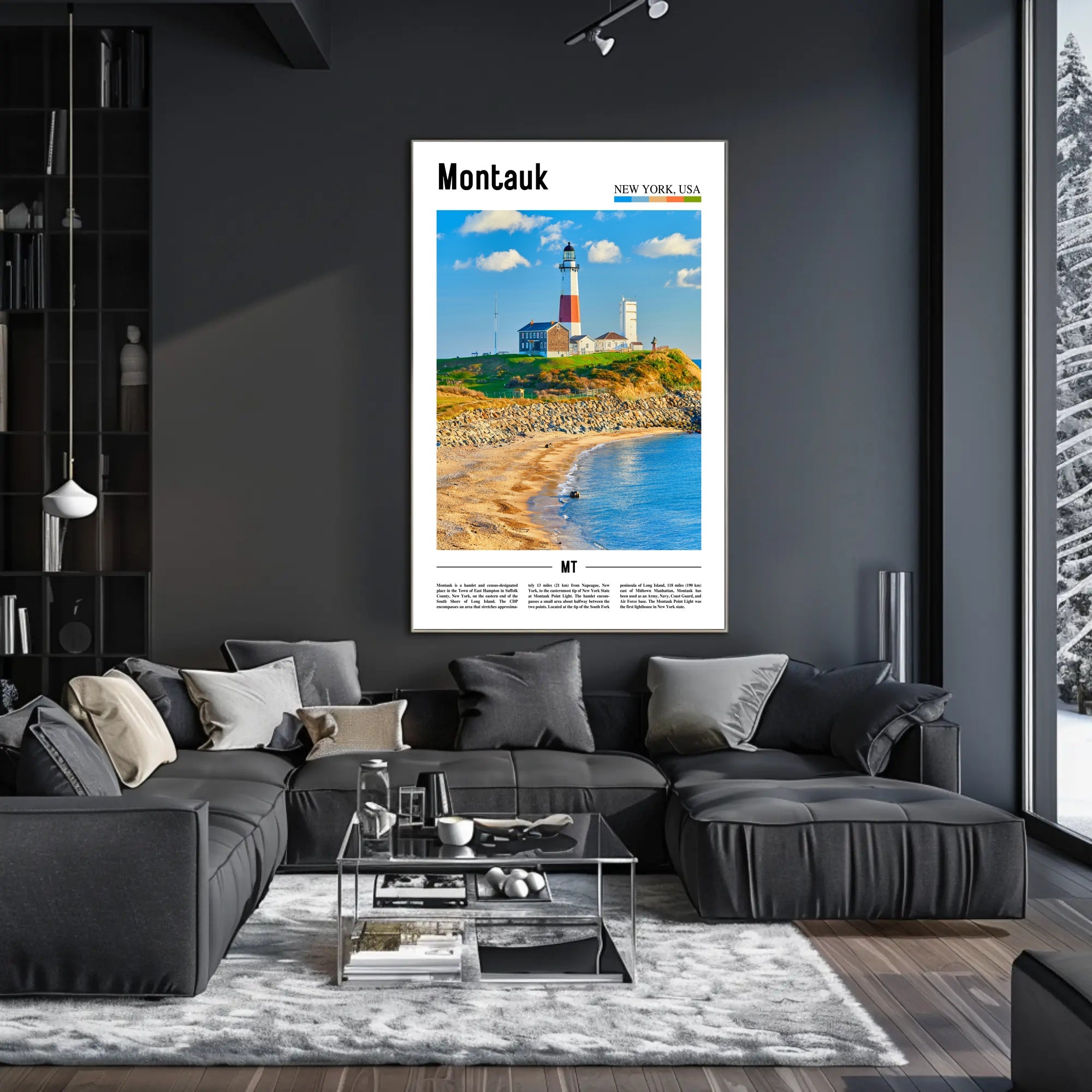 Montauk Lighthouse Landmark Travel Poster PosterGoat