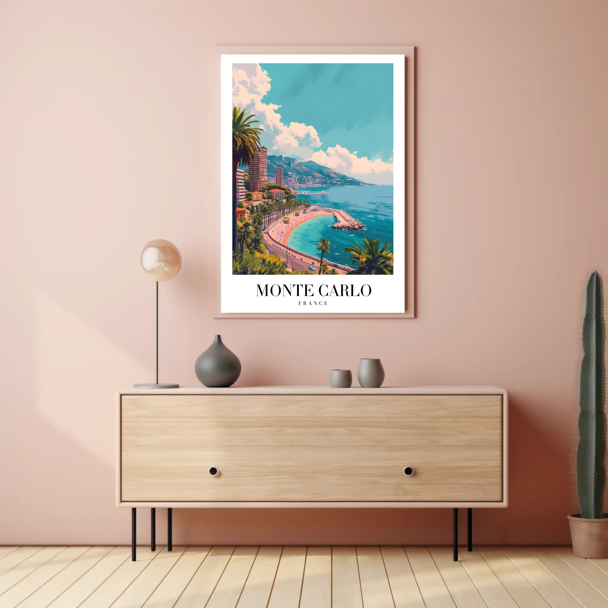 Monte Carlo Glamour Travel Poster PosterGoat