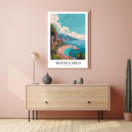 Monte Carlo Glamour Travel Poster PosterGoat