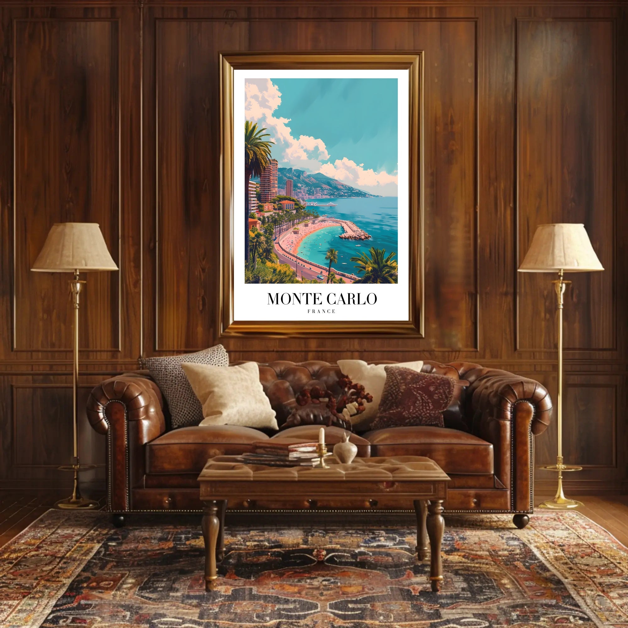 Monte Carlo Glamour Travel Poster PosterGoat