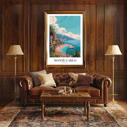Monte Carlo Glamour Travel Poster PosterGoat