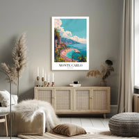 Monte Carlo Glamour Travel Poster PosterGoat